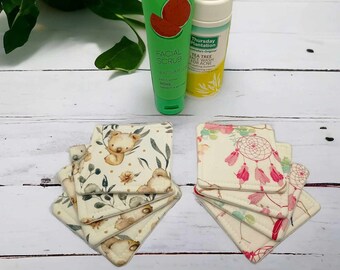 Reusable Makeup Remover Pads, Eco Friendly Cosmetic Wipes, Zero Waste Eye Wipes, Perfect Gift for Her