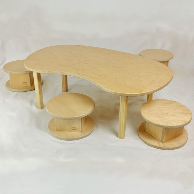 Kidney Shaped Toddler Table Inspired by RIE Etsy