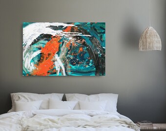 Abstract Acrylic Painting: Modern Canvas Art, 24" x 36"