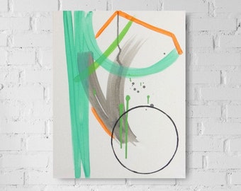 Abstract Acrylic Painting: Modern Canvas Art, 16" x 20"