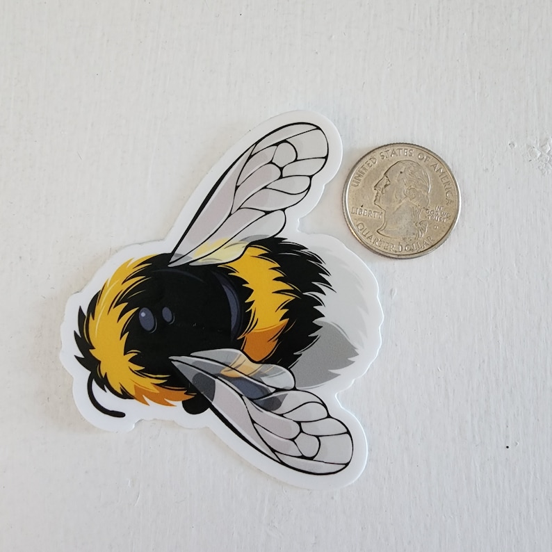 Bumble Bee Sticker, Bumblebee Vinyl Decal Set, 3