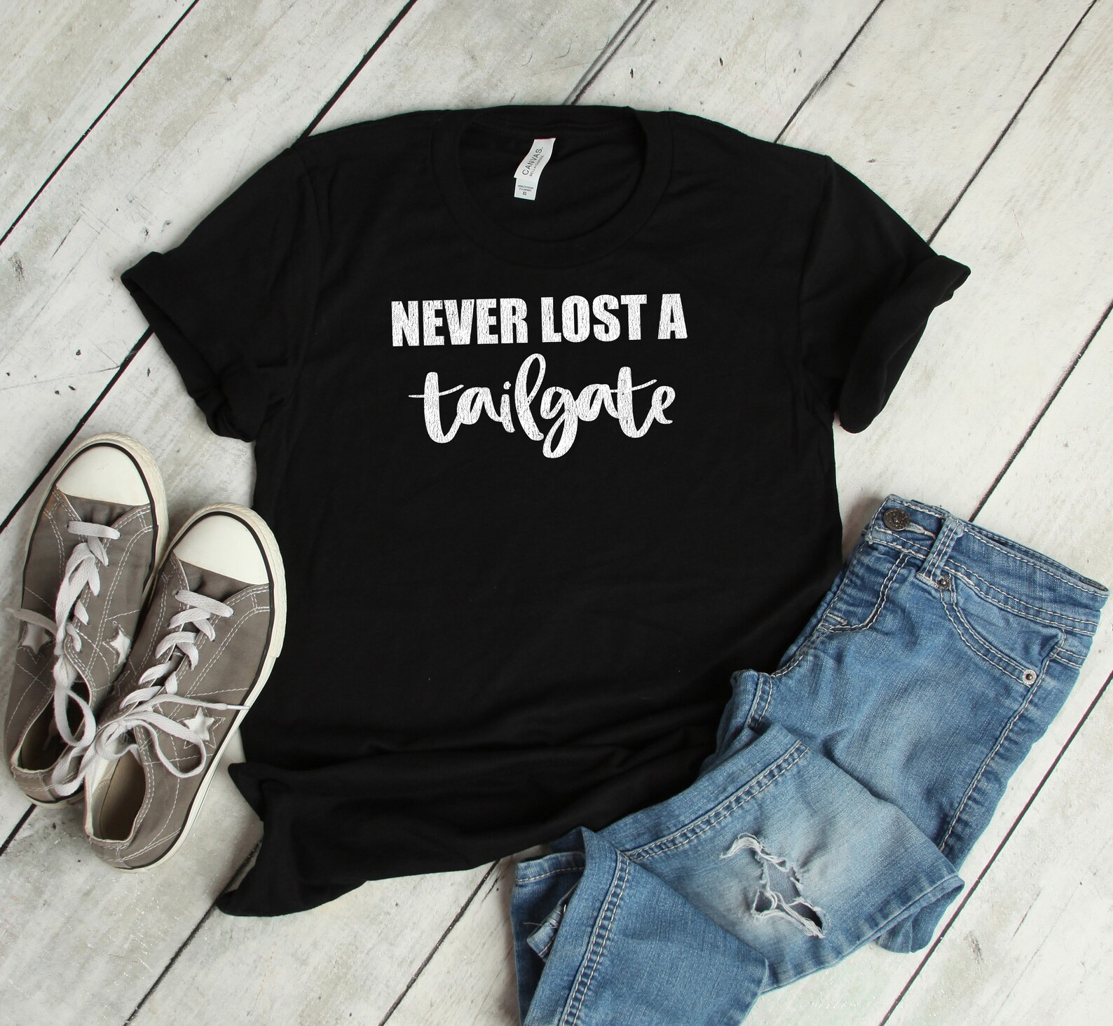 Football Tailgating Shirt, Never Lost A Tailgate Tshirt, Funny