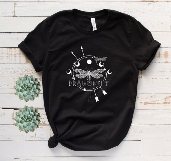 Dragonfly Shirt, Sacred Geometry Dragonfly Gift T-Shirt, Pretty Insect Art, Entomology Tee, Dragonflies for Women, UNISEX SIZING