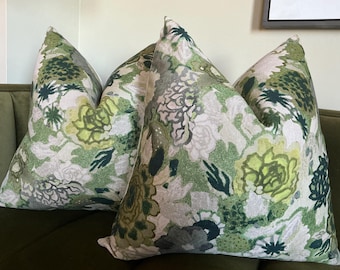 Lee Jofa „ ARIOSO” in Stein und Jade Kissenbezüge