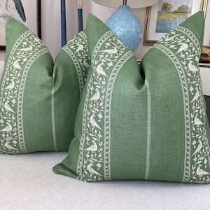 Lisa Fine Baroda in Mint Green Luxury Pillow Covers