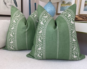 Lisa Fine Baroda in Mint Green Luxury Pillow Covers