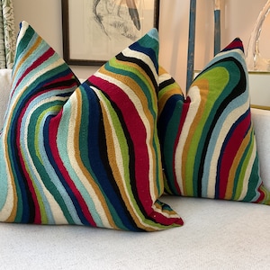 Pierre Frey “Lagon” in exotic pillow cover(s)