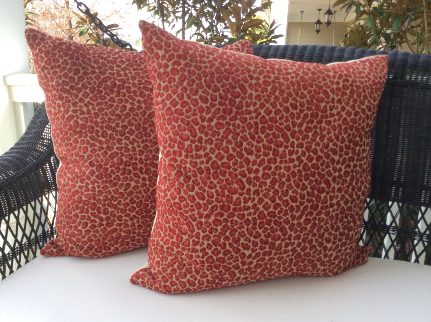 Leopard print top decorative pillows