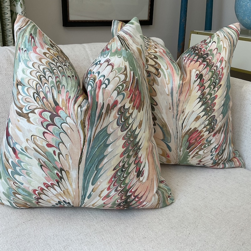 In Juniper and Petal Pillow Covers