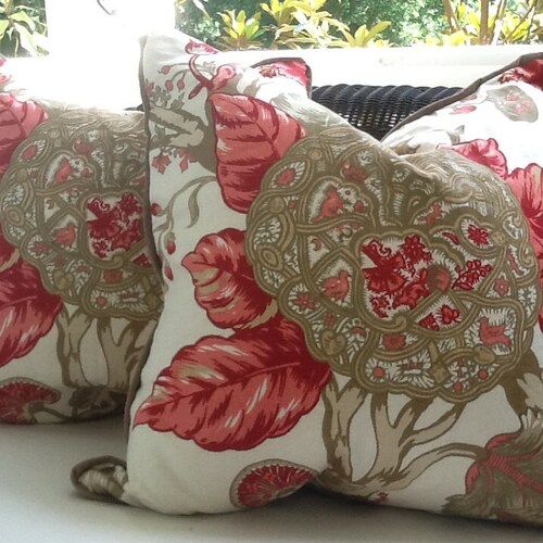 Schumacher Pillow Cover in Fawn and Ivory Etsy