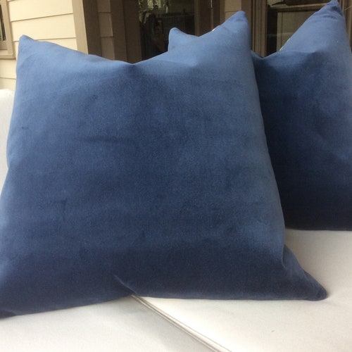 Sapphire Blue Velvetfront and Back Covers Etsy