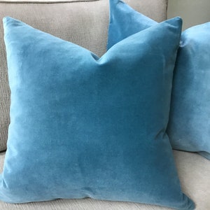 Turquoise  blue velvet-Front and Back- covers