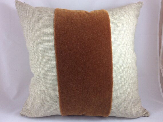 copper mohair stripe pillow cover Pillow Wrap Peronalized Pillow Cover