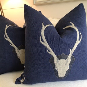 Uncle Buck-Navy Antler Pillow Cover 22 image 1