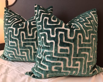 emerald green pillow cases