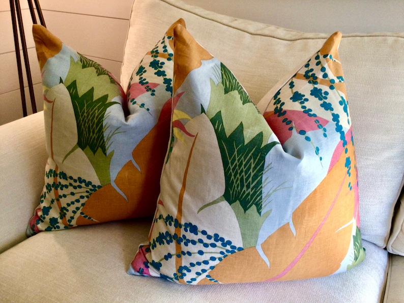 Schumacher “ANANAS” in Beautiful shops tropical colorway pillow cover