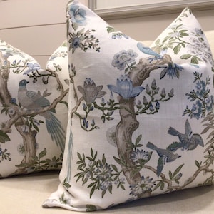 Copricuscini GP e J Baker "Eltham" in blu e bianco