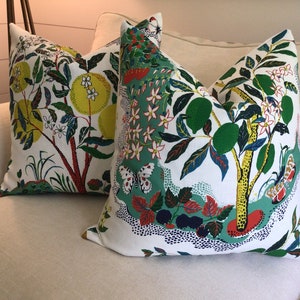 Schumacher Josef Frank Citrus Garden in primary INDOOR/OUTDOOR pillow image 2