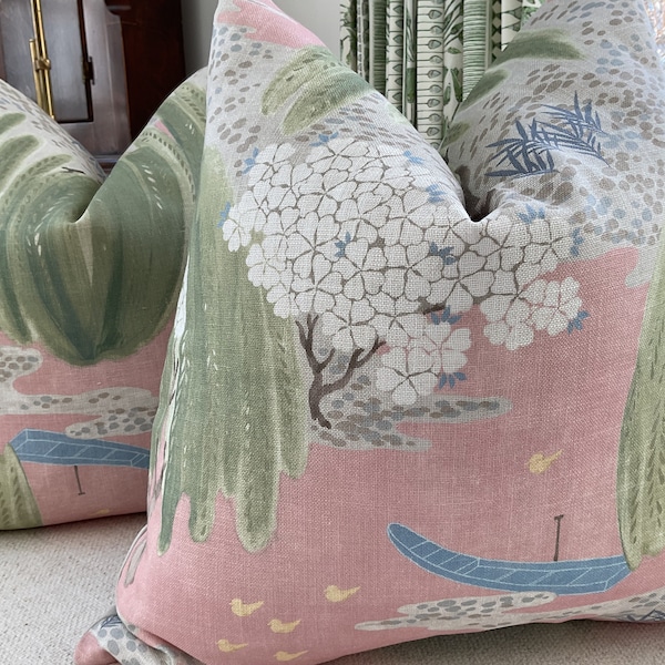 Thibaut Anna French “Willow Tree” in blush pillow cover