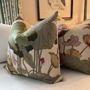 G.P. And J Baker “Nympheus” in Cream pillow covers