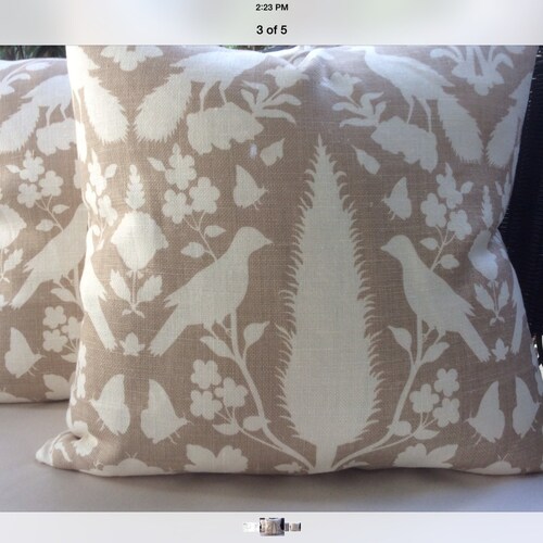 Schumacher Pillow Cover in Fawn and Ivory Etsy