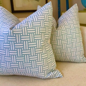 Piermont in Spa Blue by Thibaut Pillow Cover