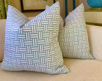 Funda de almohada Piermont en Spa Blue de Thibaut