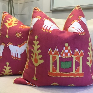Thibaut “Kingdom Parade” in pink covers