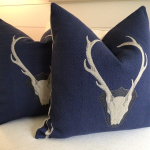 Uncle Buck-Navy Antler Pillow Cover 22 image 2