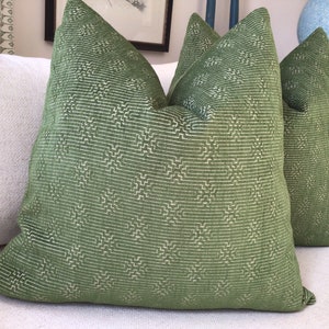 Thibaut “Crete “ in Olive Green pillow covers