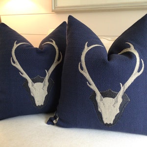 Uncle Buck-Navy Antler Pillow Cover 22 image 4