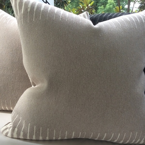 Manuel Canovas Kazan Pillow Cover, Taupe Woven, Velvet Back