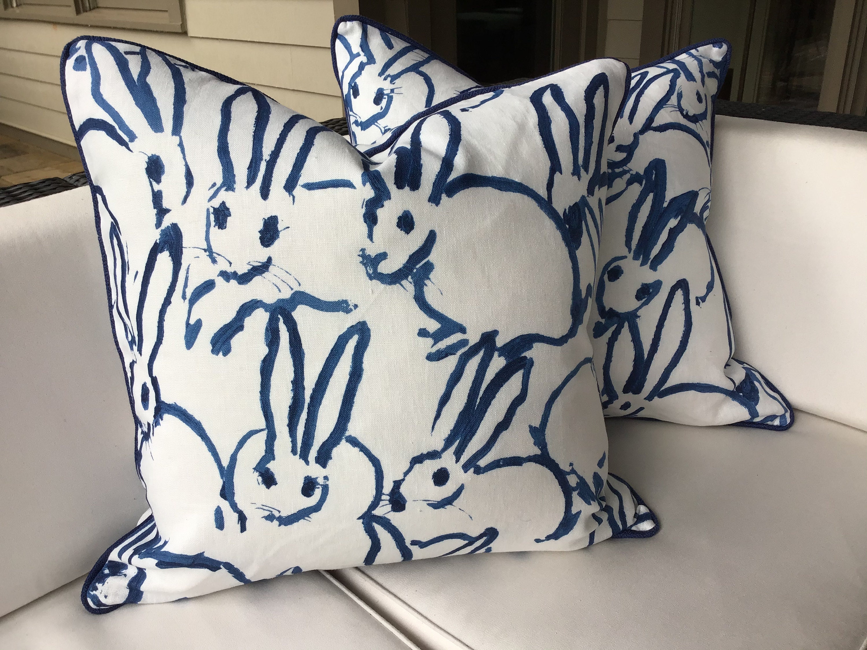 Happy Easter Bunny Pillow Cover Linen Sofa Cushion Home Decor Pi \半額SALE／