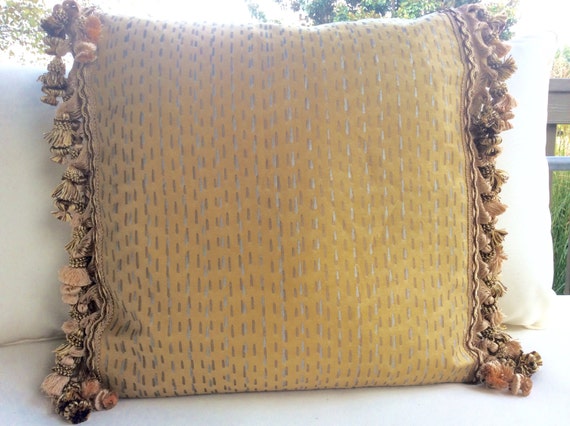 Fortuny Pillow Cover in Cilindri Silver Legends® Gold Foil Pillow Cover
