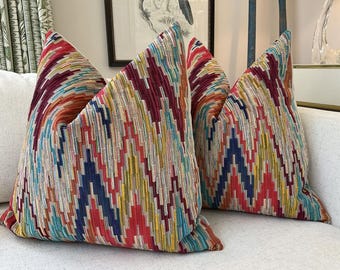 Kravet Couture “ROCKY” carved velvet flame stitch pillow cover(s)