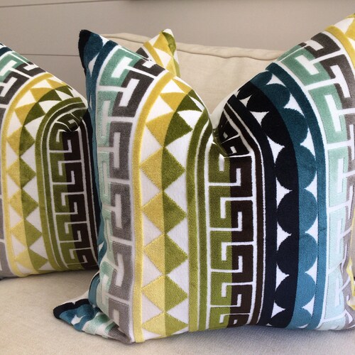 Jonathan Adler for Kravet SEASIDE Semicircle Lovely Velvet Etsy