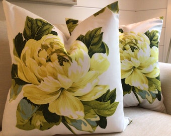 Designer’s Guild Charlottenburg “Peony” floral pillow covers