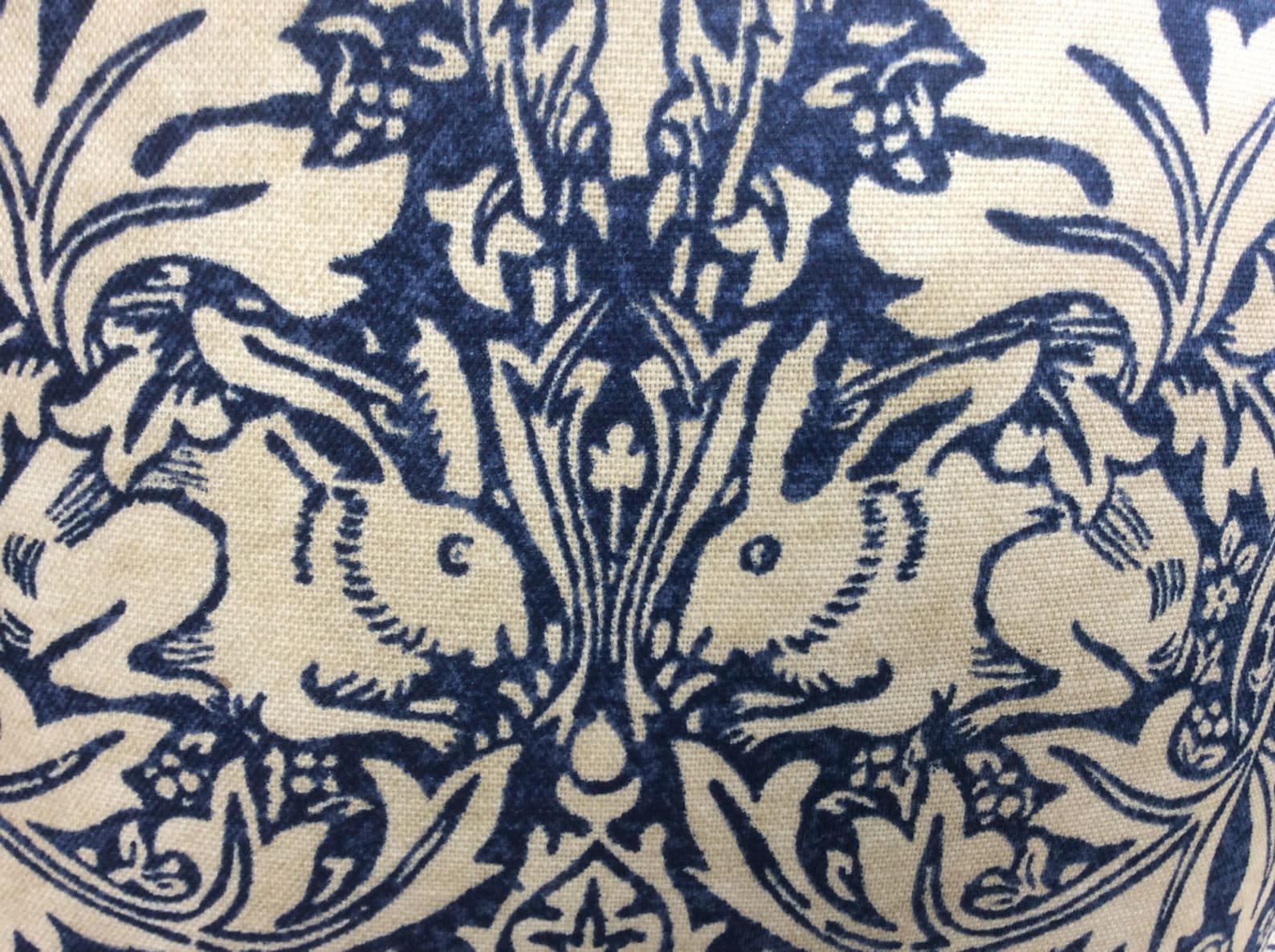 William Morris brer Rabbit in Indigo and off White Etsy