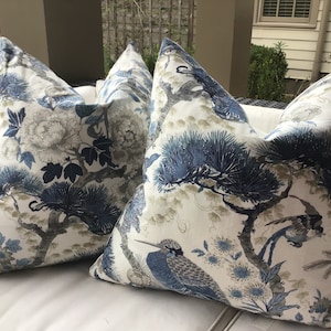 Scalamandre Shenyang in Porcelain Pillow Cover