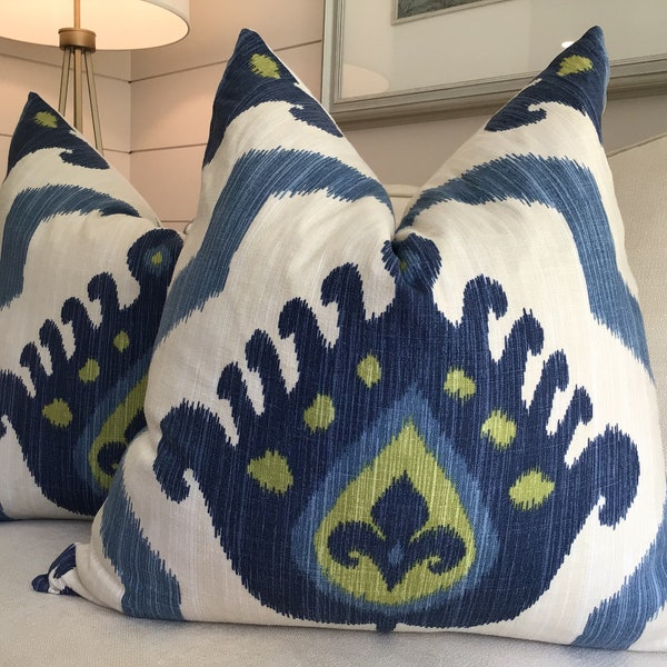 Blue Ikat Wallpaper - Etsy