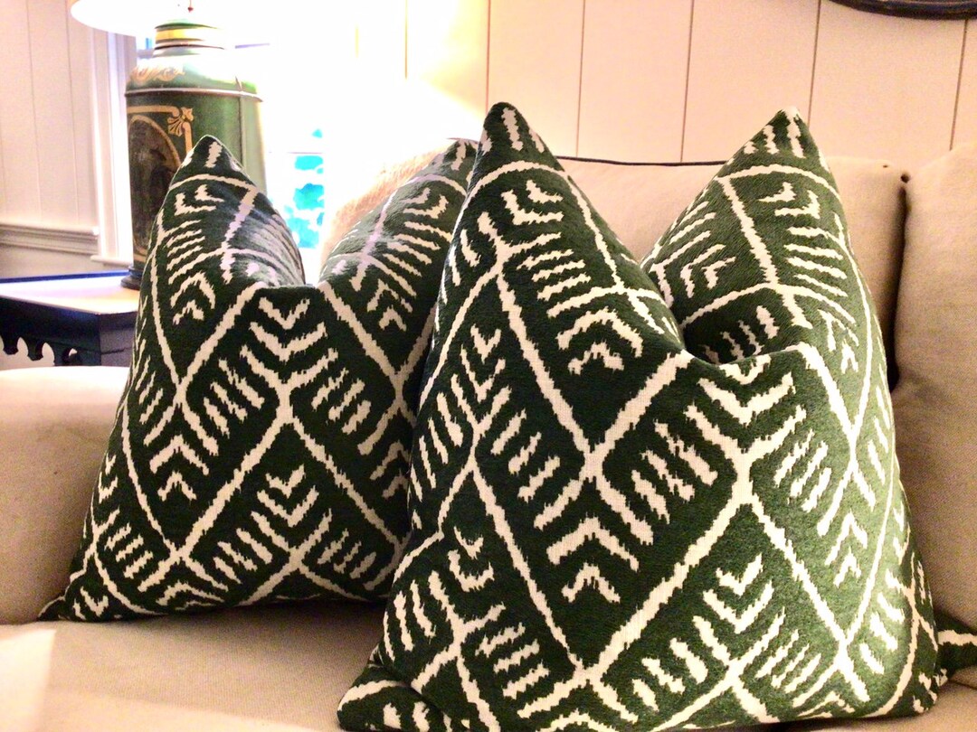 Thibaut tahoe in Forest Green Pillow Covers Etsy