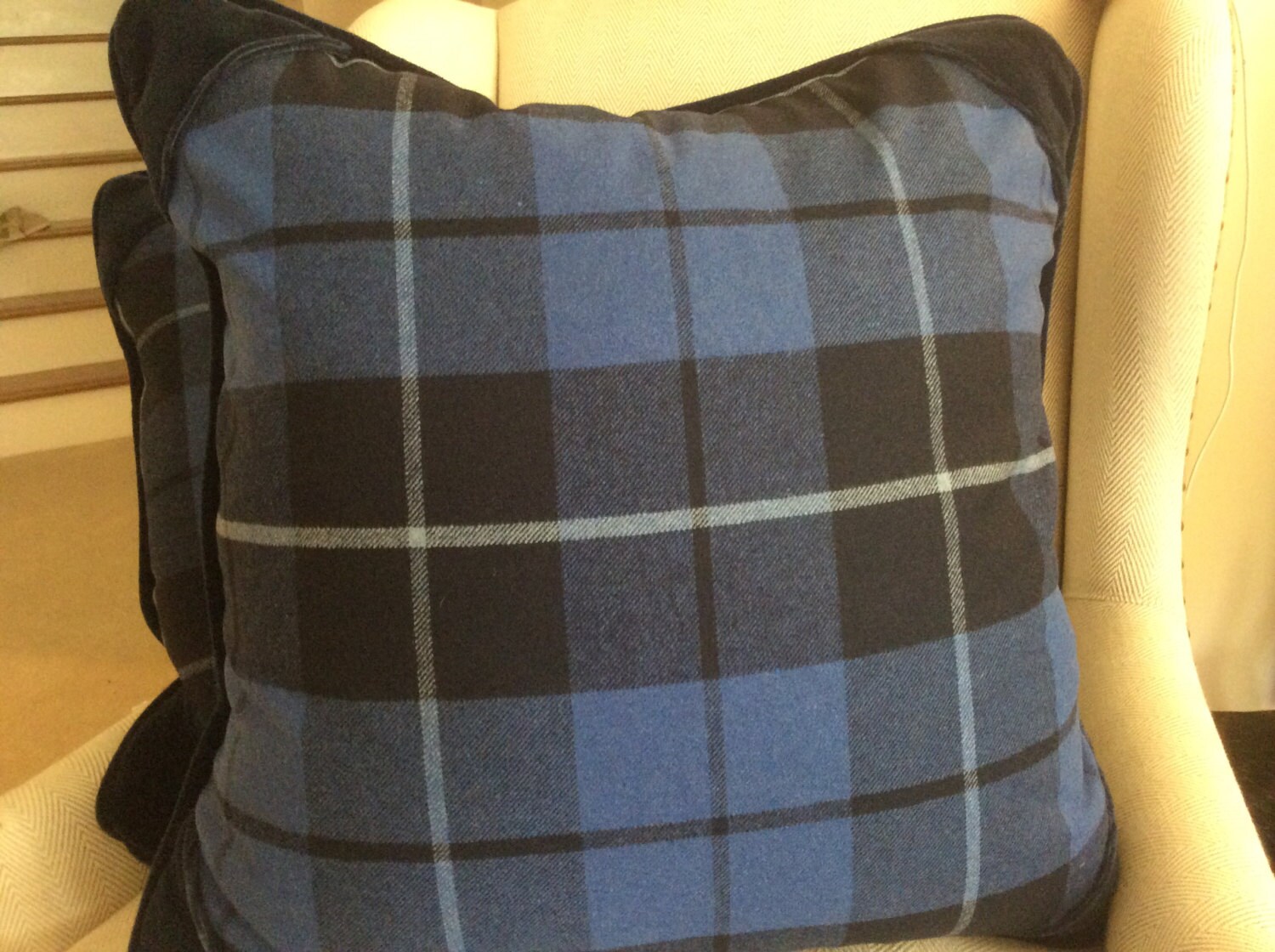 Ralph Lauren Pillow Cover in Slateford Imperial Blue Tartan Etsy