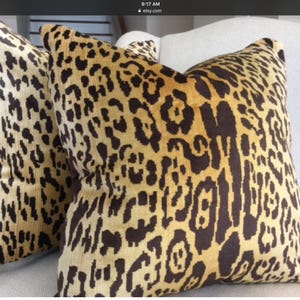 Scalamandre "Leopardo" Silk Velvet Pillow Cover,