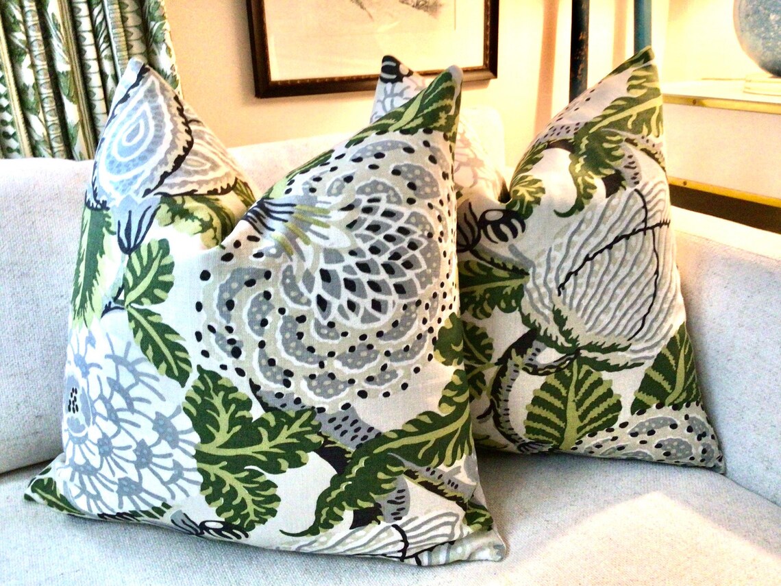 Thibaut mitford in Green and White Pillow Covers Etsy