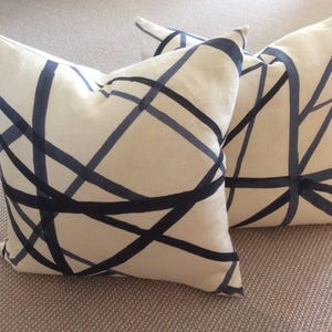Kelly Wearstler &quot;Channels&quot; for Lee Jofa Groundworks in Periwinkle and Oat