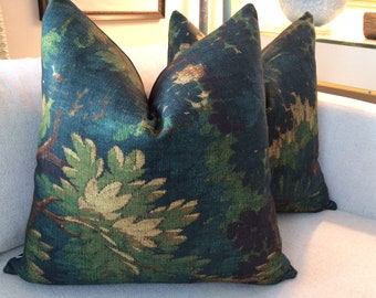 Dedar Schwarzwald in Verdure -Pillow Covers