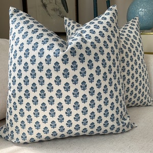 Anna French for Thibaut “Julian” in blue pillow cover