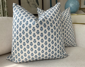 Anna French for Thibaut “Julian” in blue pillow cover