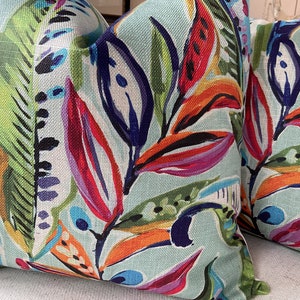Enrique DV Kap Bird of Paradise INDOOR OUTDOOR pillow cover
