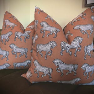 Schumacher Pillow Cover in “Faubourg” in Brown pillow cover